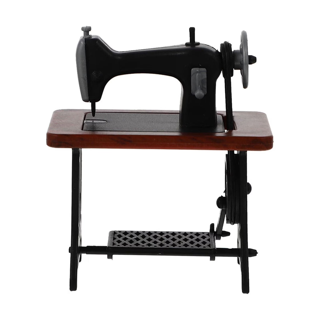 Miniature Wood Sewing Machine Dollhouse Furniture B38470