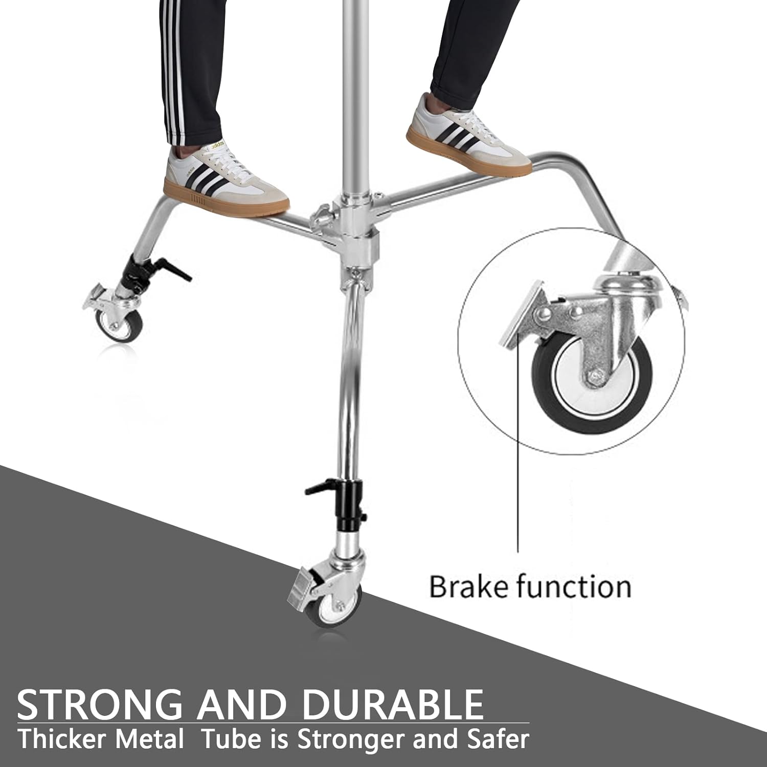 3pcs All Metal Swivel Caster Wheels Set with Brake Q35454