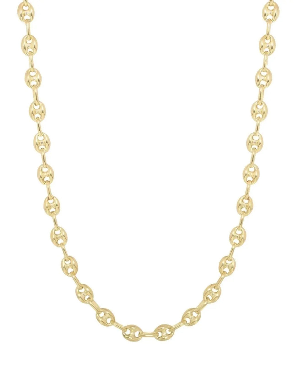 925 Sterling Silver 6mm Puff Mariner Link Chain M34695