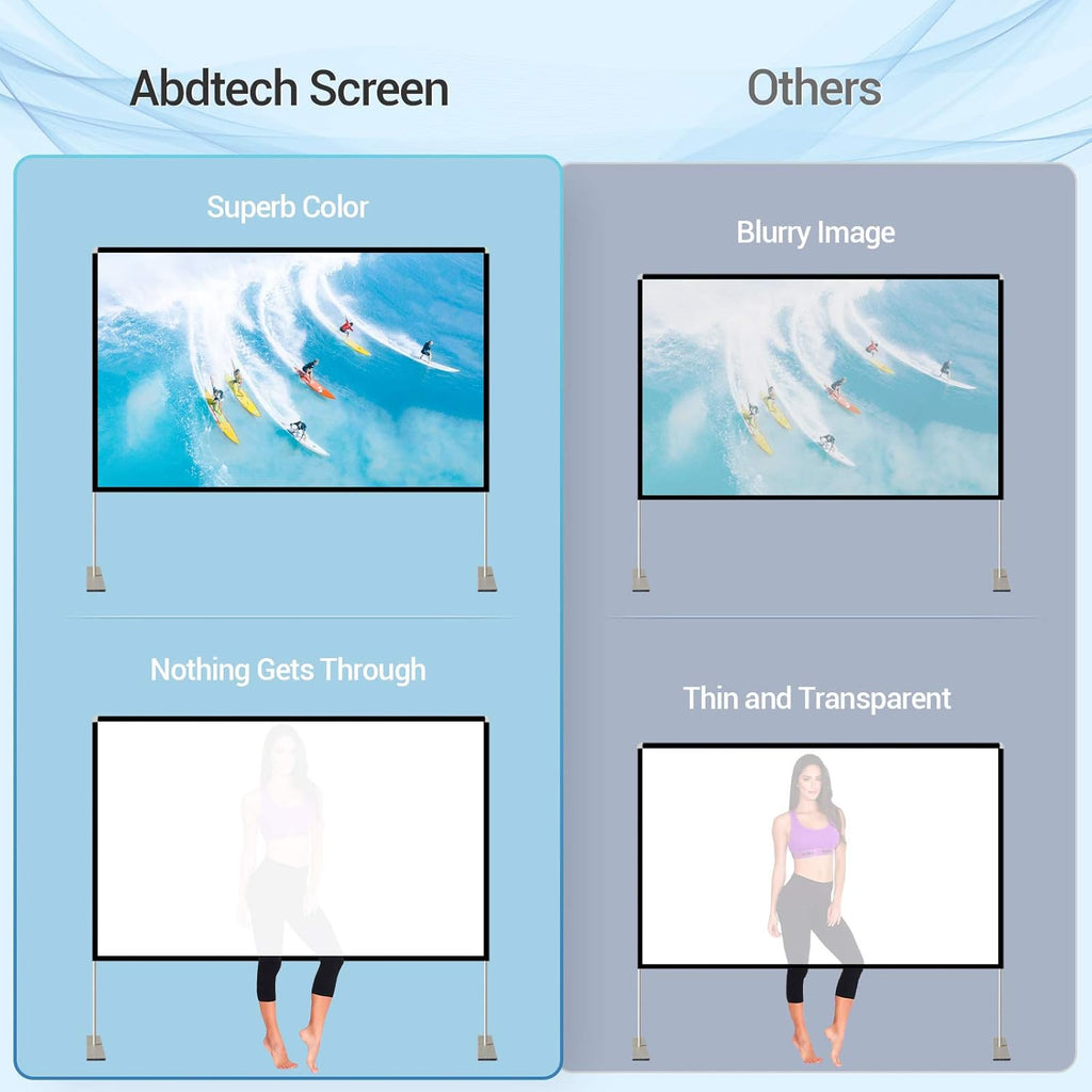 100 inch Portable Projector Screen with Stand and Carry Bag T141729