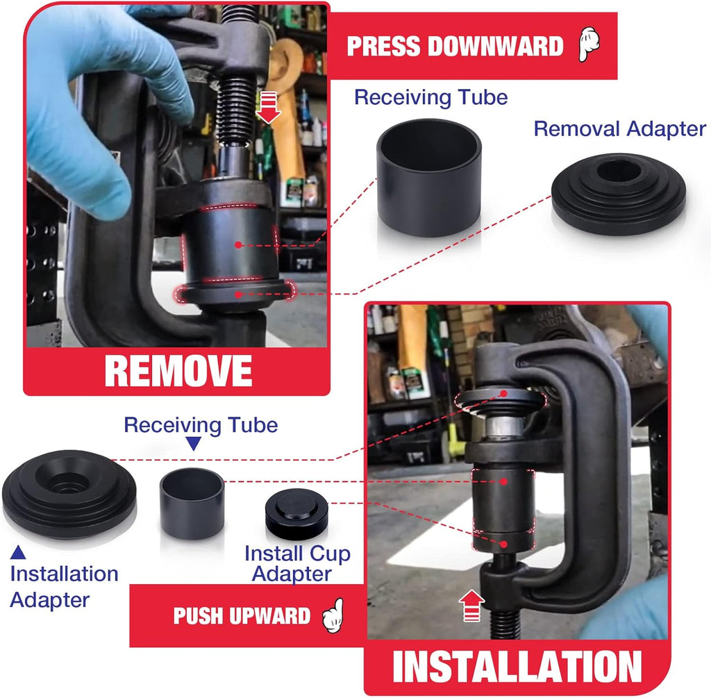 Adjustable Ball Joint Press Kit with U Joint Remover Tool, Pack of 2 T61809