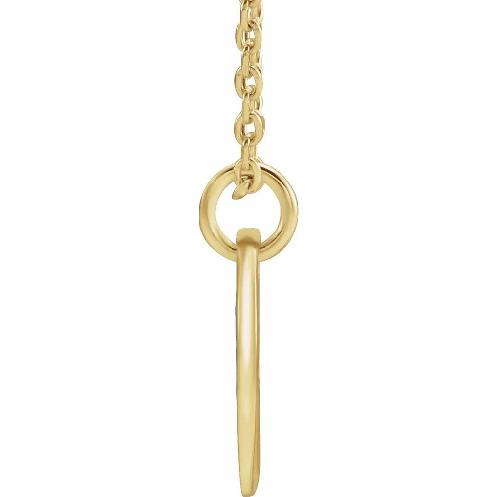 18k Yellow Gold Plated Sterling Silver Initial Necklace W67081