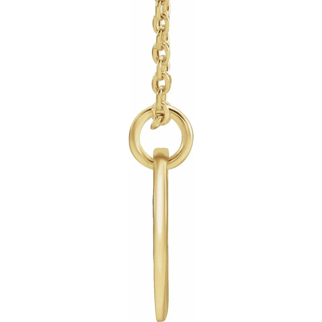 18k Yellow Gold Plated Sterling Silver Initial Necklace W67081
