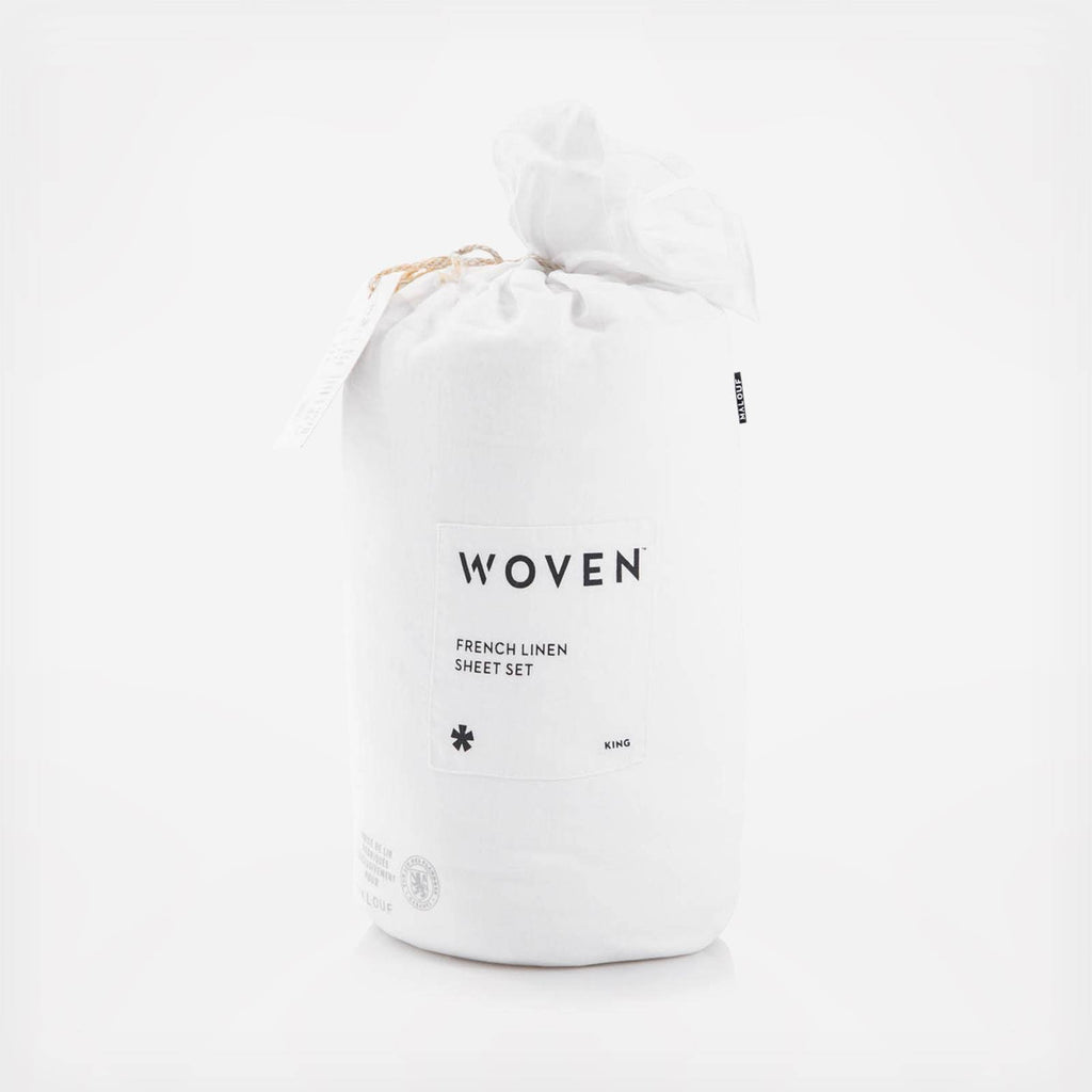 White Cal King French Linen T7338