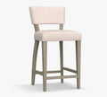 Gray Wash Leg Performance Everydayvelvet Smoke Upholstered Counter Height Bar Stool J59981