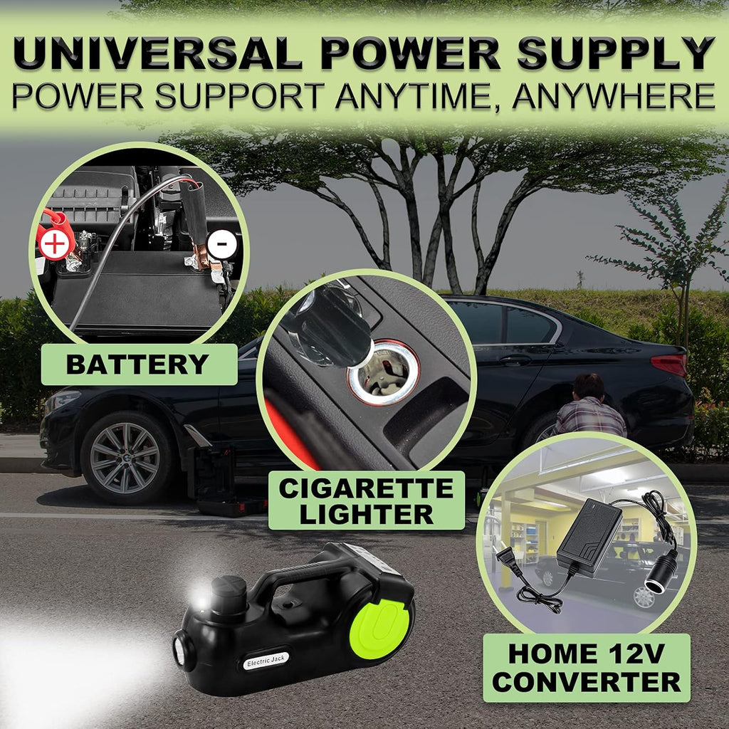 Electric Car Jack Kit 5 Ton 12V Hydraulic with Impact Wrench W971624