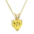 14k Yellow Gold Solitaire Moissanite Pendant with 18" Chain Y441
