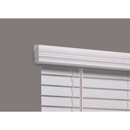 Cordless Faux Wood Blind, white, 24-1/4x22w x 5 D345022
