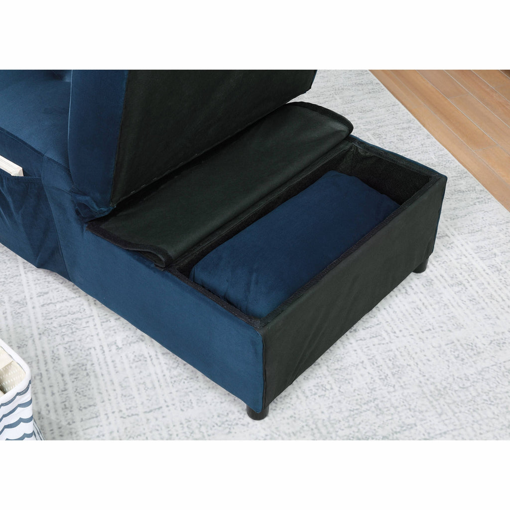 Grey Upholstered Futon Chair Y286