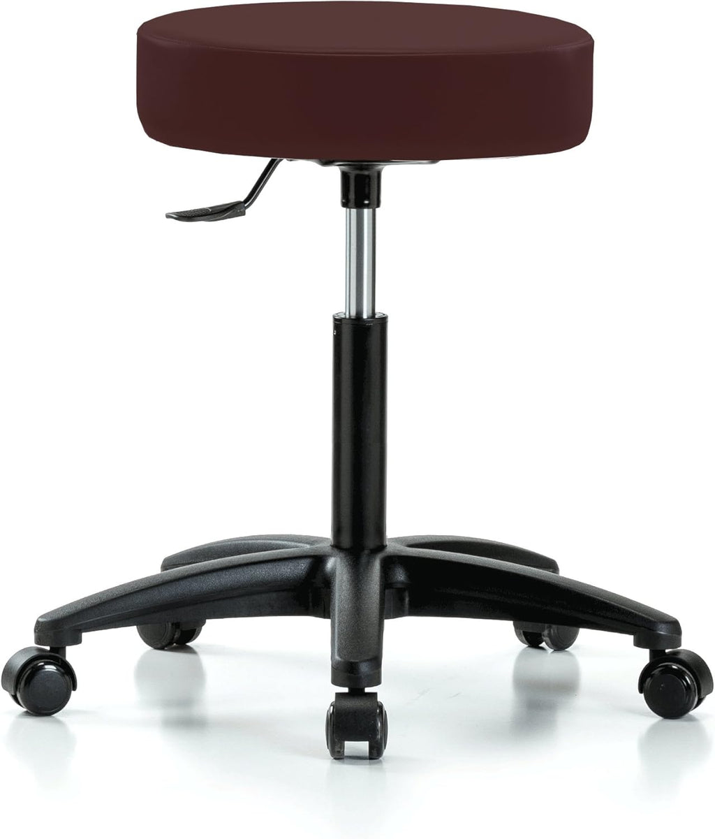 Rolling Swivel Stool with Foot Ring, Counter Height, Cinder Fabric J207082