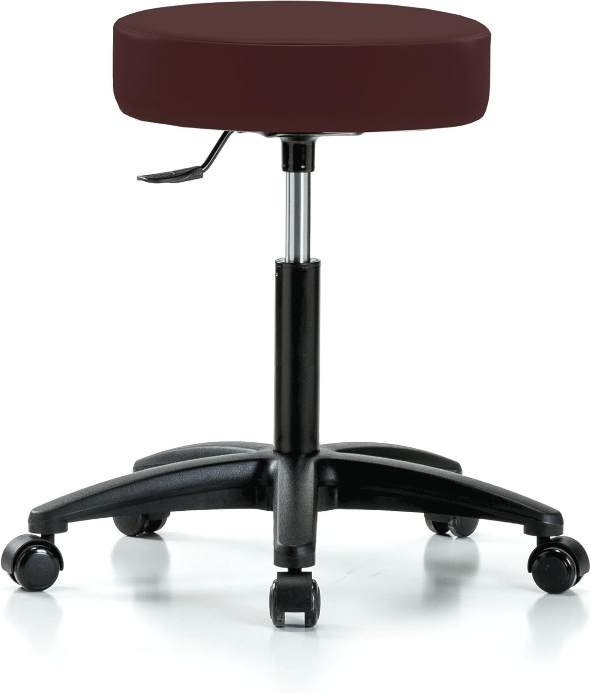 Rolling Swivel Stool with Foot Ring, Counter Height, Cinder Fabric J207082