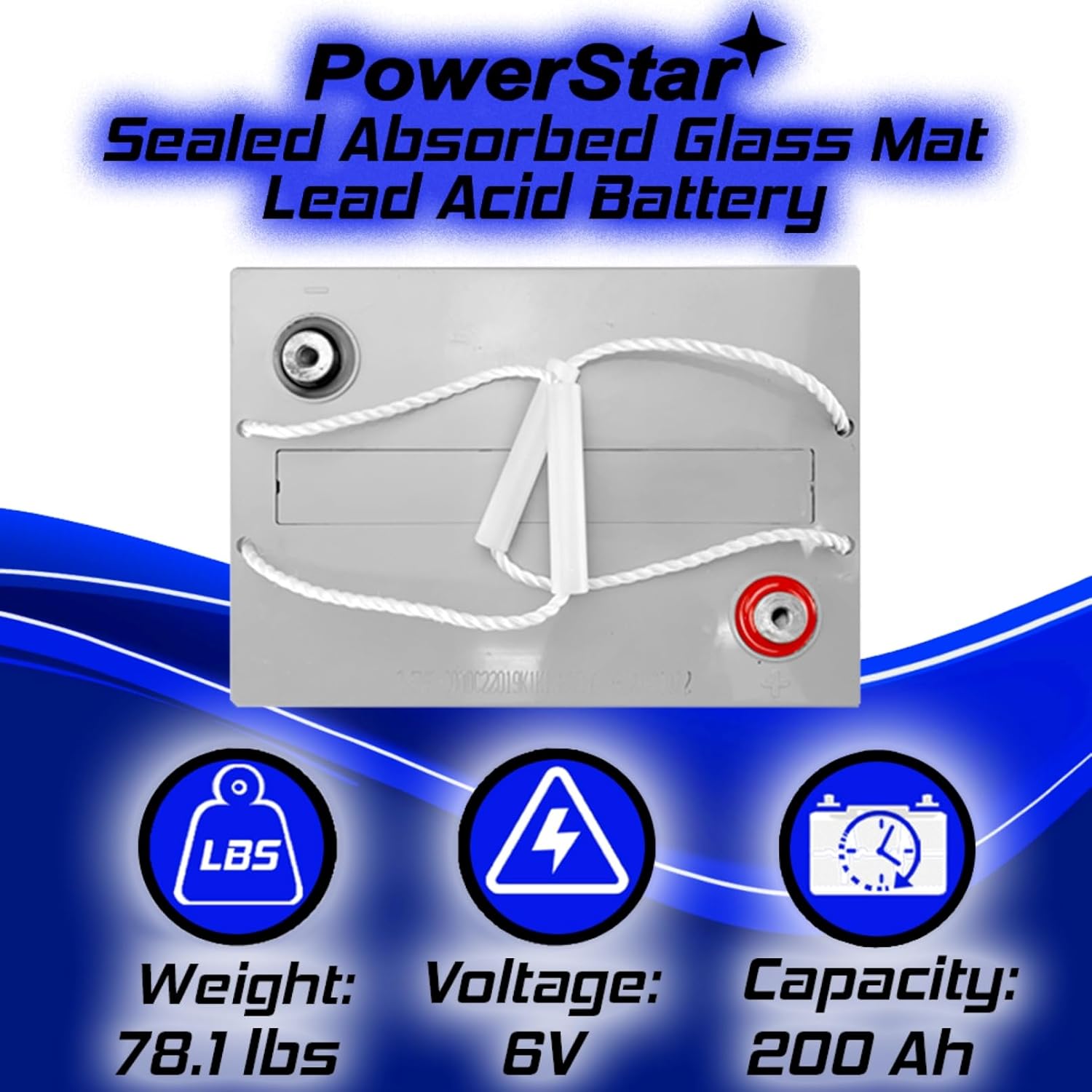 6V 200Ah Deep Cycle Flooded Lead Acid Battery x2 N64795