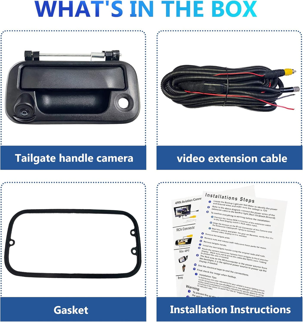 Black Tailgate Handle Backup Camera W422268