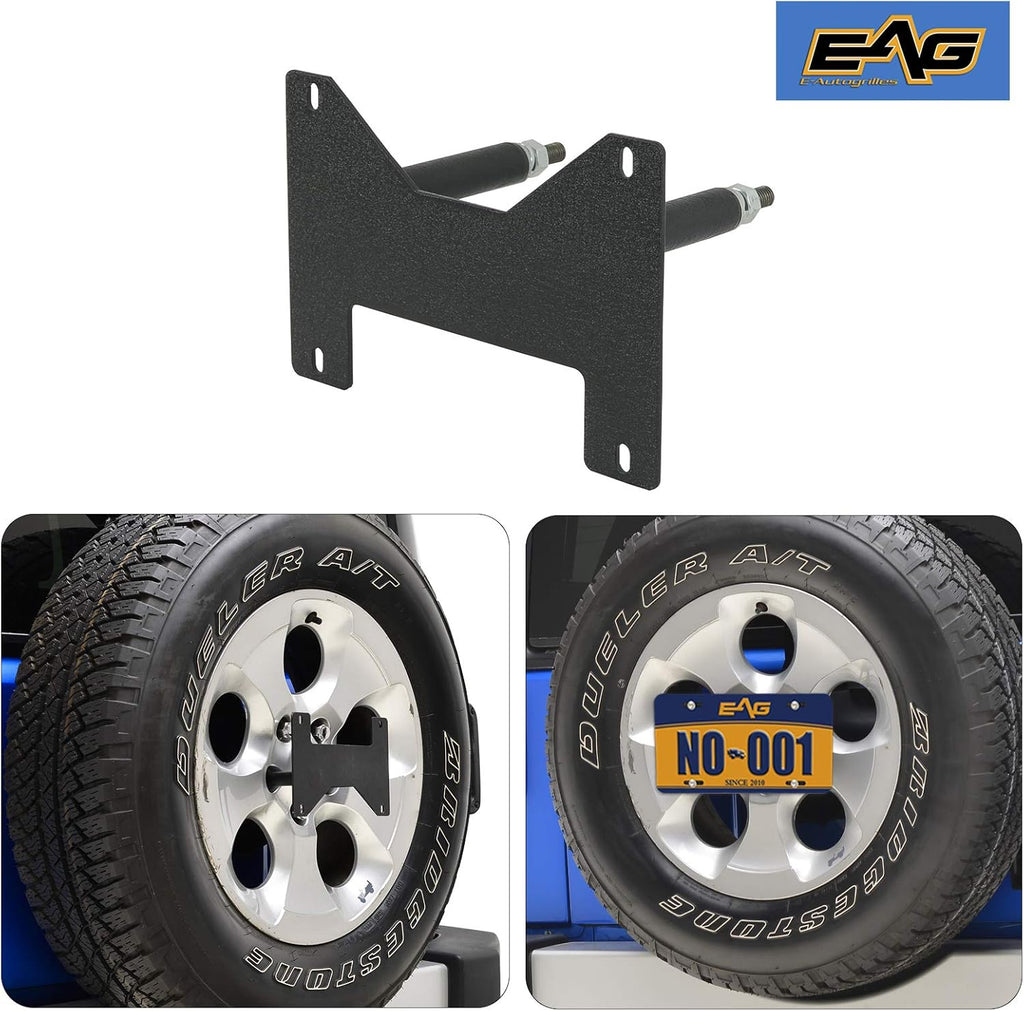 Rear License Plate Relocation Bracket on Spare Tire Carrier Pack of 2 B92359