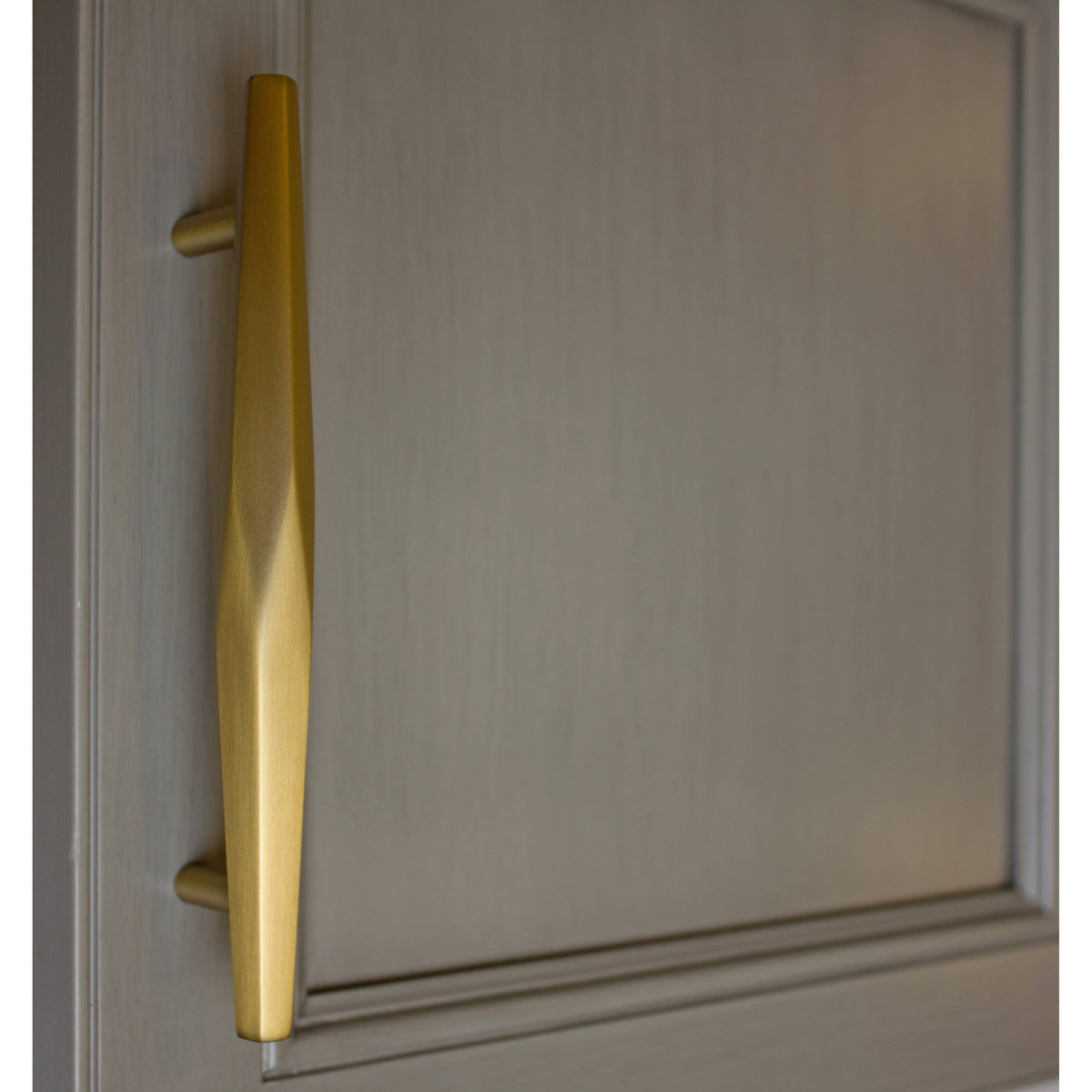 10-Pack 5-Inch Solid Faceted Bar Pull Satin Gold Y545