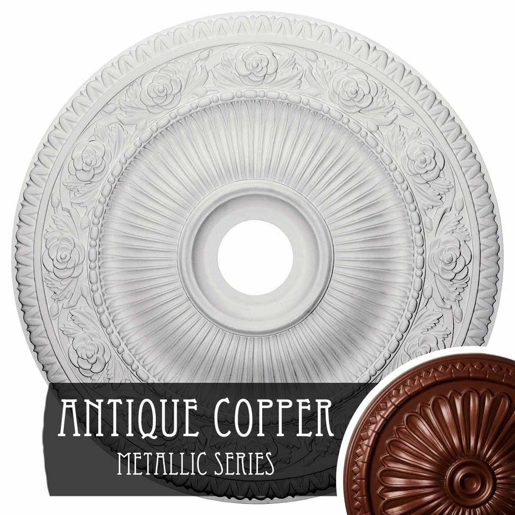 Golden Oak Hand-Painted Ceiling Medallion Y77079