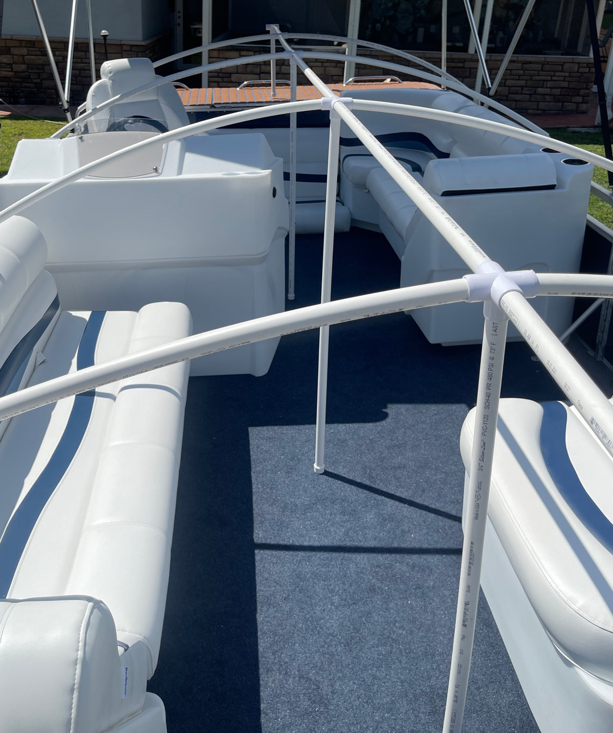 Pontoon Boat Canvas Solution with 9" Rise R196540