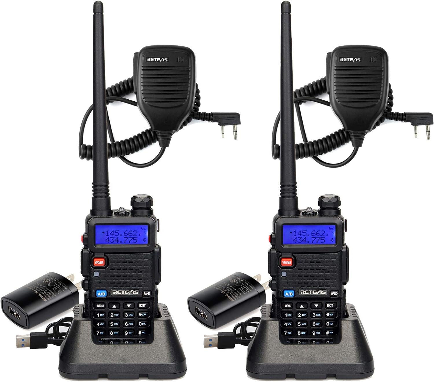 Dual Band Two Way Radios, 128CH LCD Walkie Talkies (2 Pack) I27911