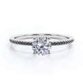 18K White Gold Plated Moissanite Engagement Ring N269