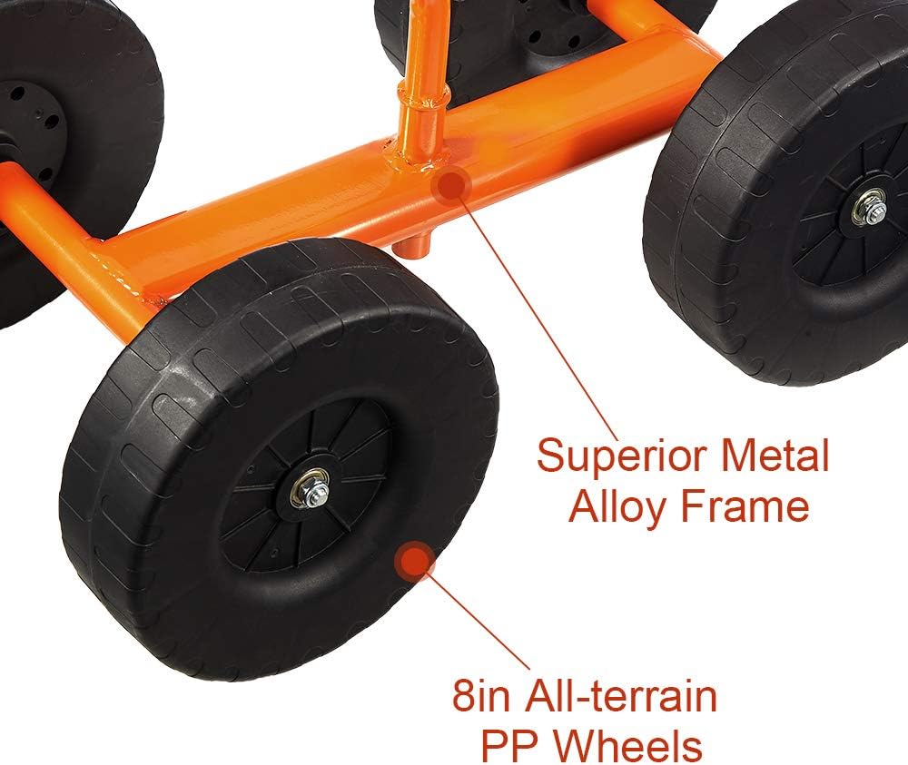Ride On Sand Digger Excavator Toys with 8 inches Wheels and 360° Rotation Seat L107041