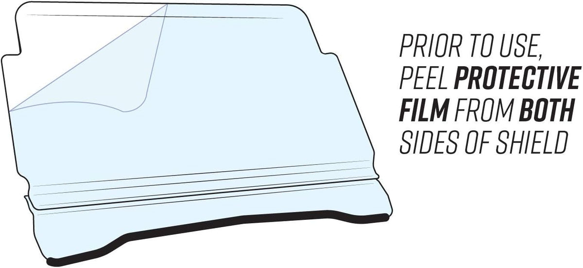 Heavy Duty Full Windshield for Polaris RZR XP 1000 / XP 4 1000, 1/4" Thick Clear Polycarbonate Y90539