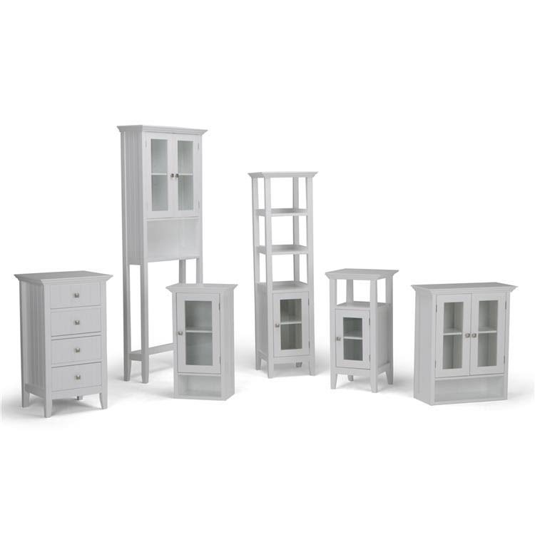 Four Drawer Floor Storage Cabinet in Pure White M866421
