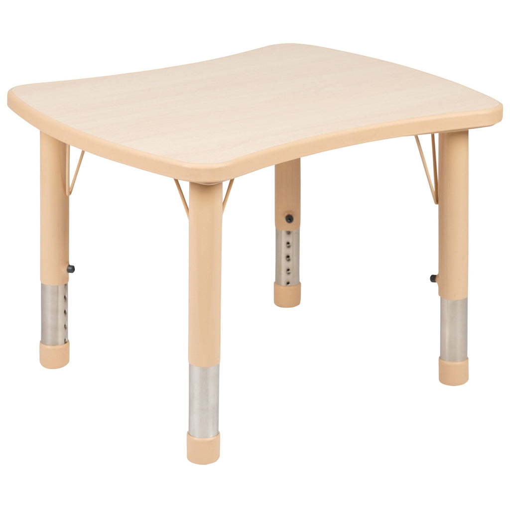 Beige Rectangle Plastic Activity Table Set with 4 Chairs B420