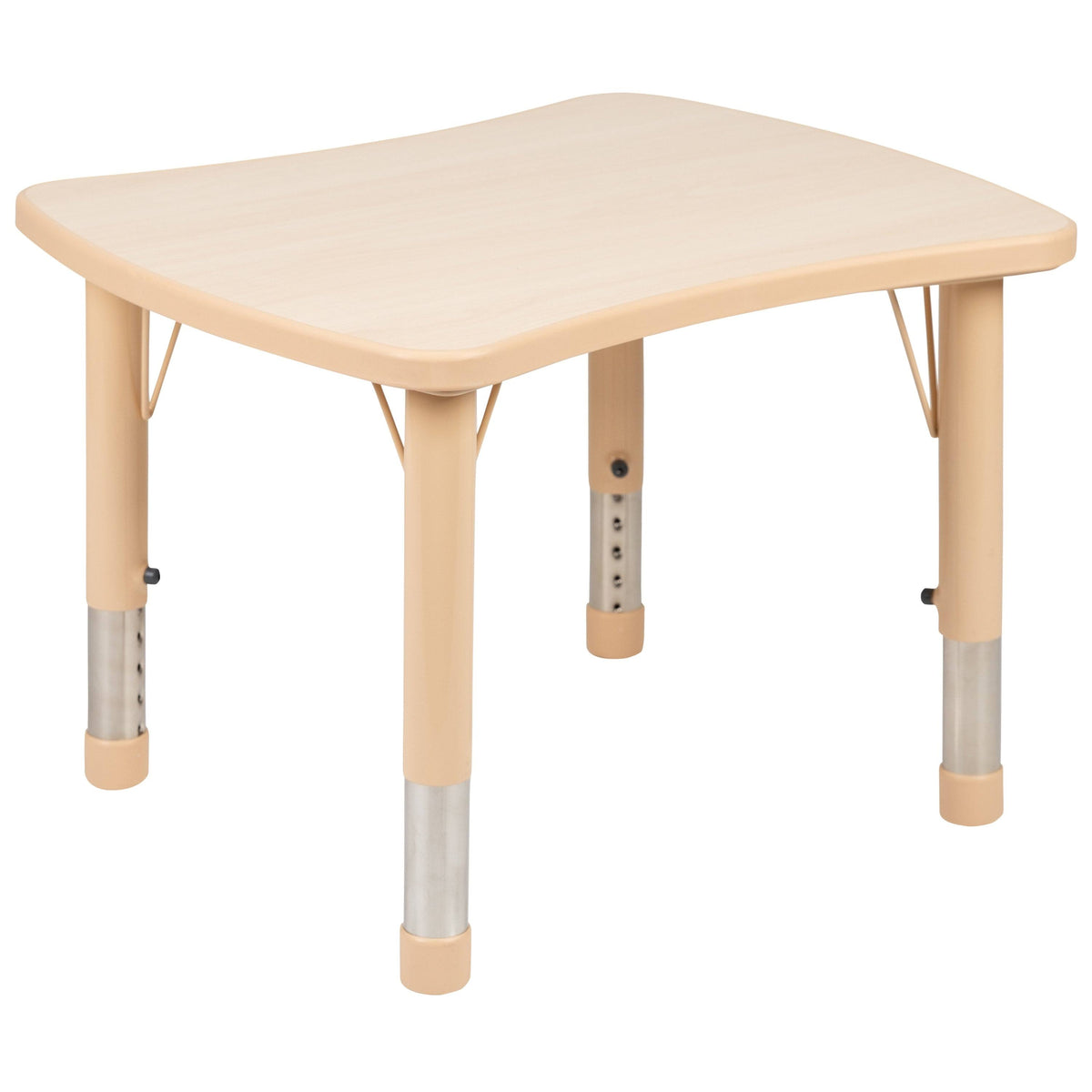 Beige Rectangle Plastic Activity Table Set with 4 Chairs B420
