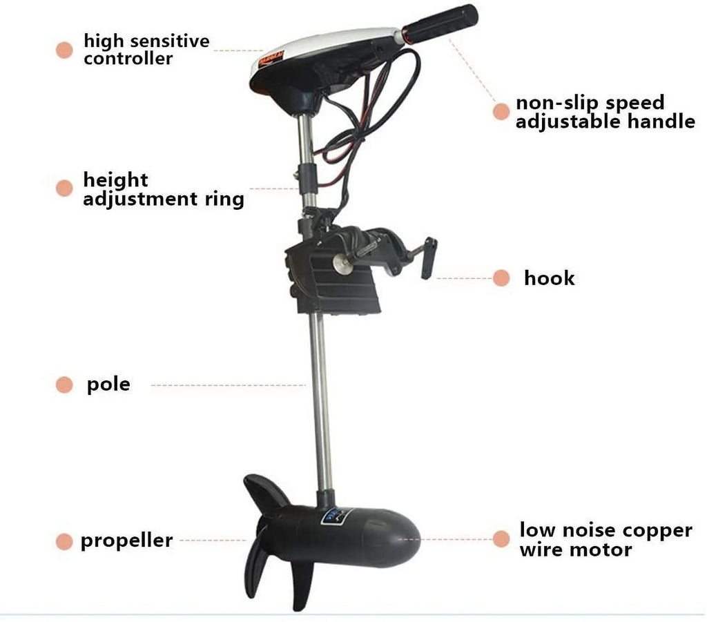 12V 660W Electric Trolling Motor Boat Outboard Engine A972