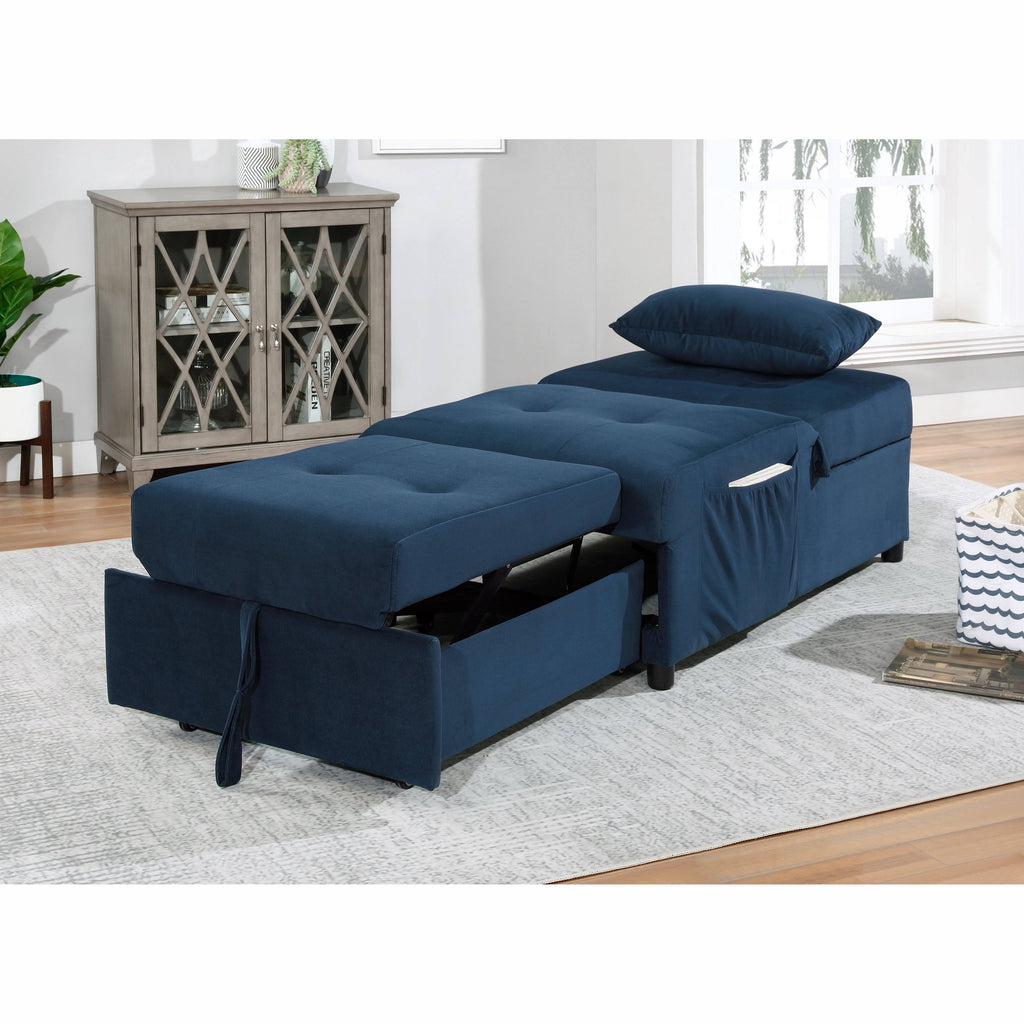 Grey Upholstered Futon Chair Y286