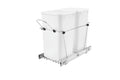 Double 27-Qt Kitchen Cabinet Pullout Waste Container Y7133