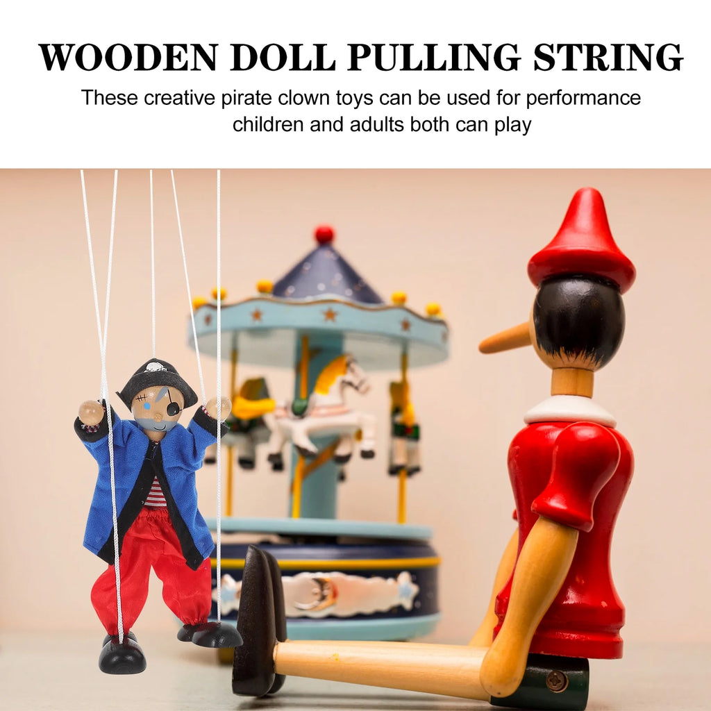 Wooden Pirate Marionette Puppet E446461