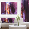 Sandstone Layer in Antelope Canyon Photography on Wrapped Canvas, 3 Panels N7979
