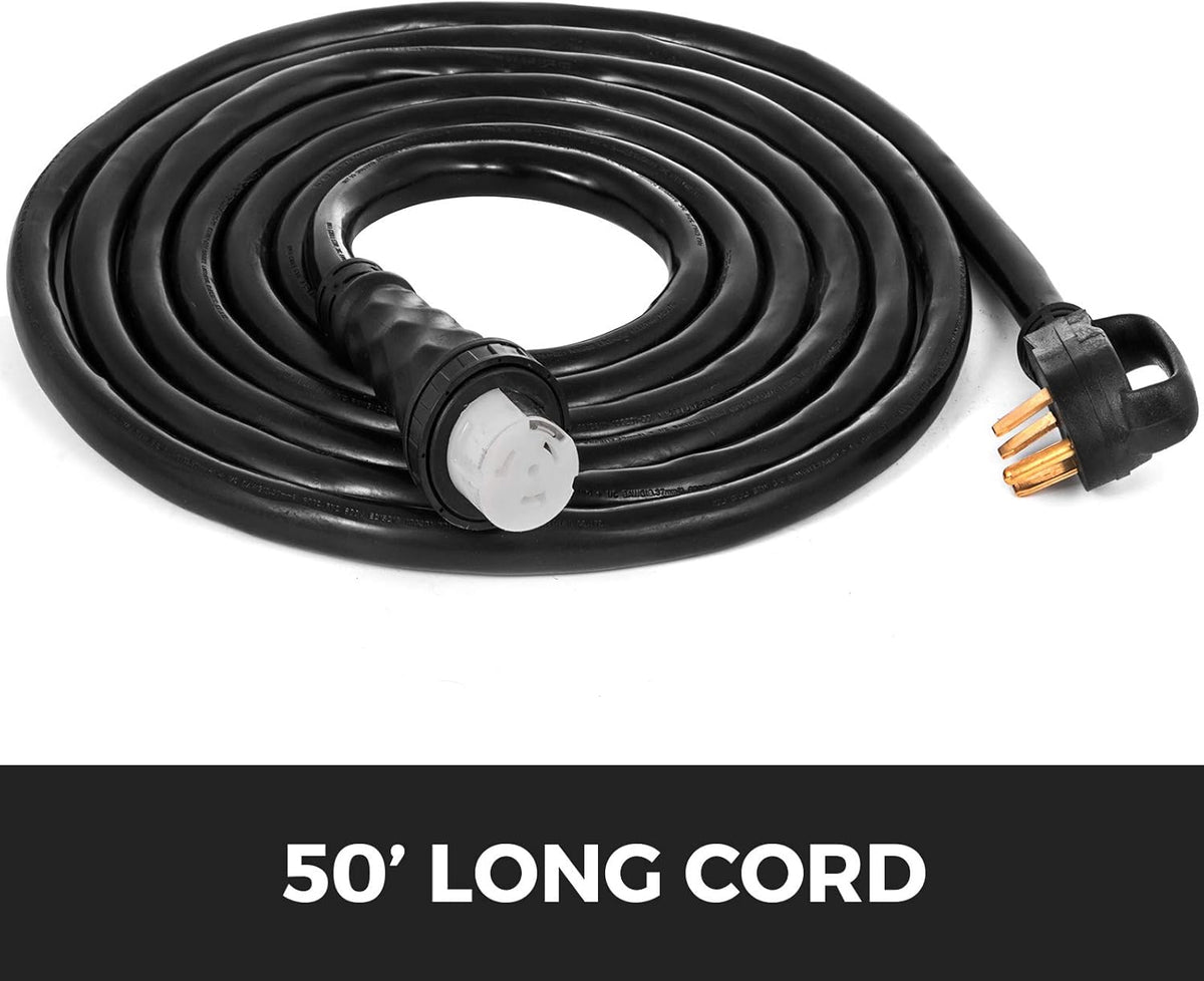 50FT 50 AMP Weatherproof Heavy Duty Twist Lock RV Extension Cord O7936
