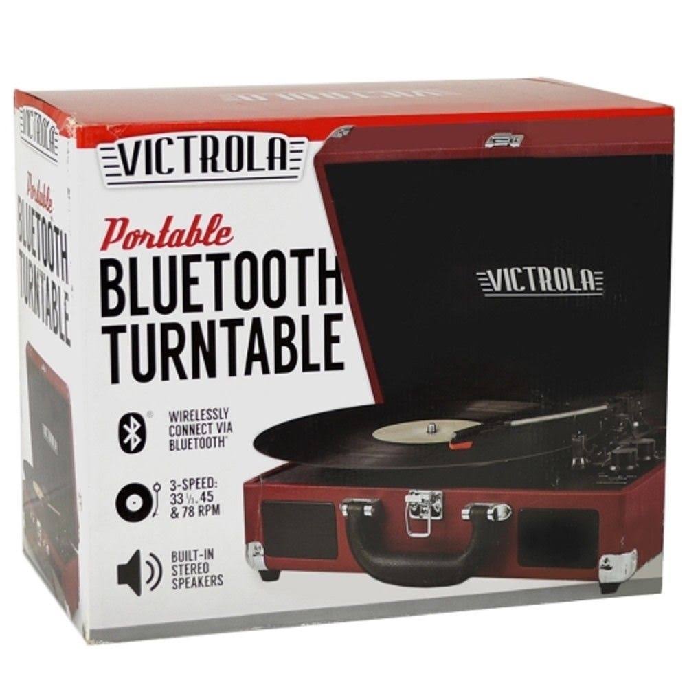 Bluetooth Suitcase Record Player with 3-Speed Turntable A3059