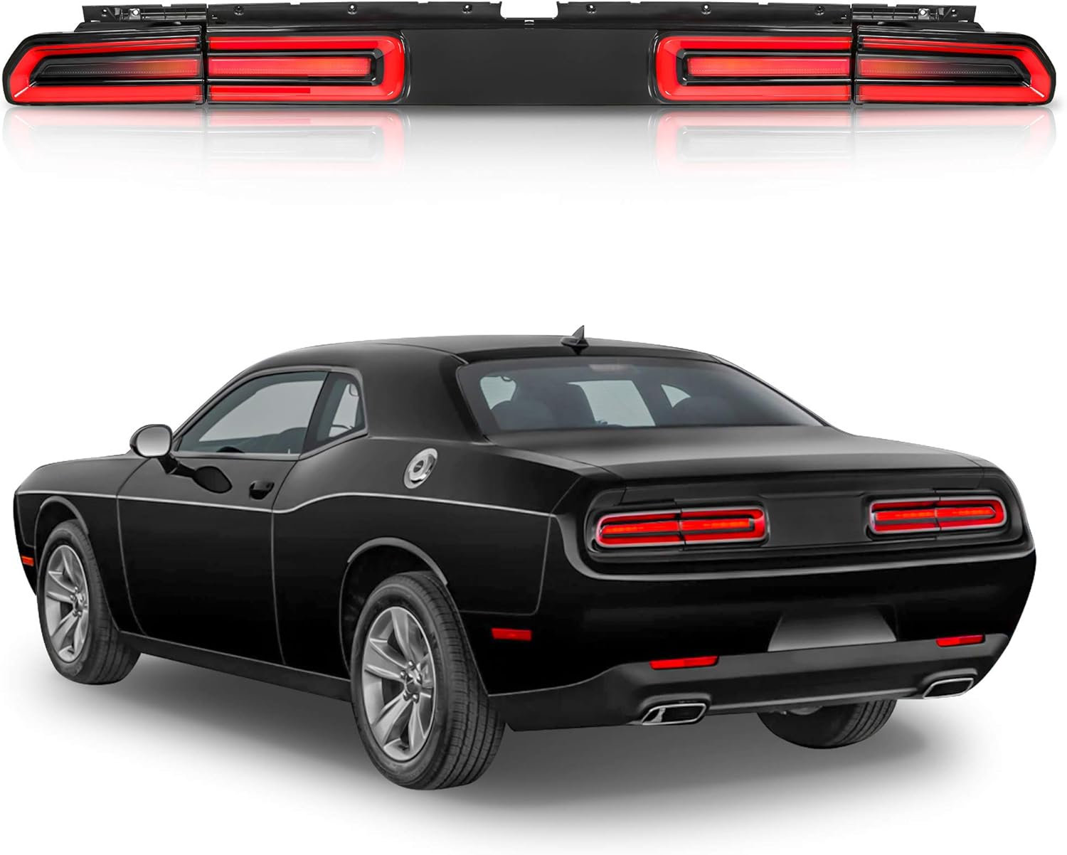 Smoked LED Tail Lights for Dodge Challenger A32888