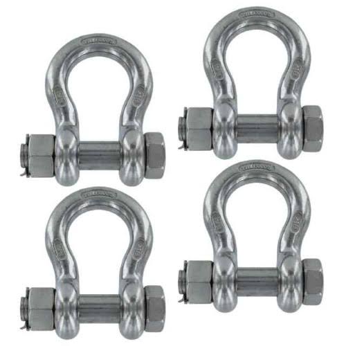 4 Pack 316 Stainless Steel Bolt Type Anchor Shackle K394580