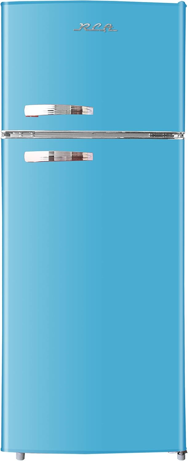 Retro 2 Door Refrigerator with Freezer, 10 cu ft, Blue M458