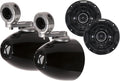 Kicker Black Mini Wake Tower Enclosures with 4" DSC Speakers L153927