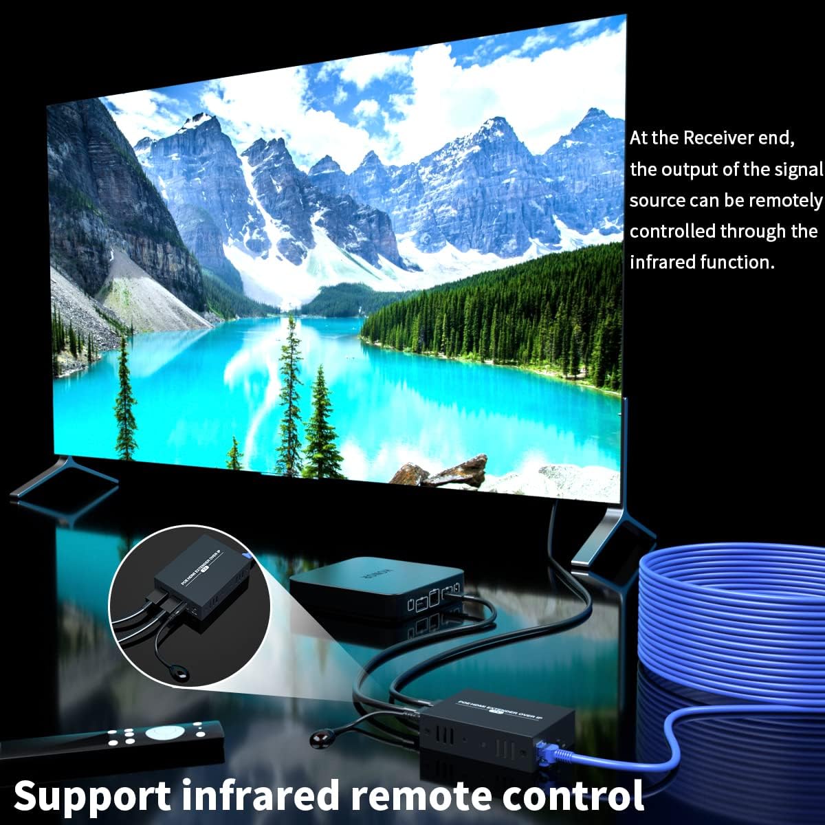 HDMI KVM USB Extender over Ethernet Cat5e/6, 1080p R632874