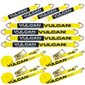 Complete Axle Strap Tie Down Kit with Wire Hook Ratchet Straps - Classic Yellow - Includes (4) 22x22 Axle Straps, (4) 36x Y6532