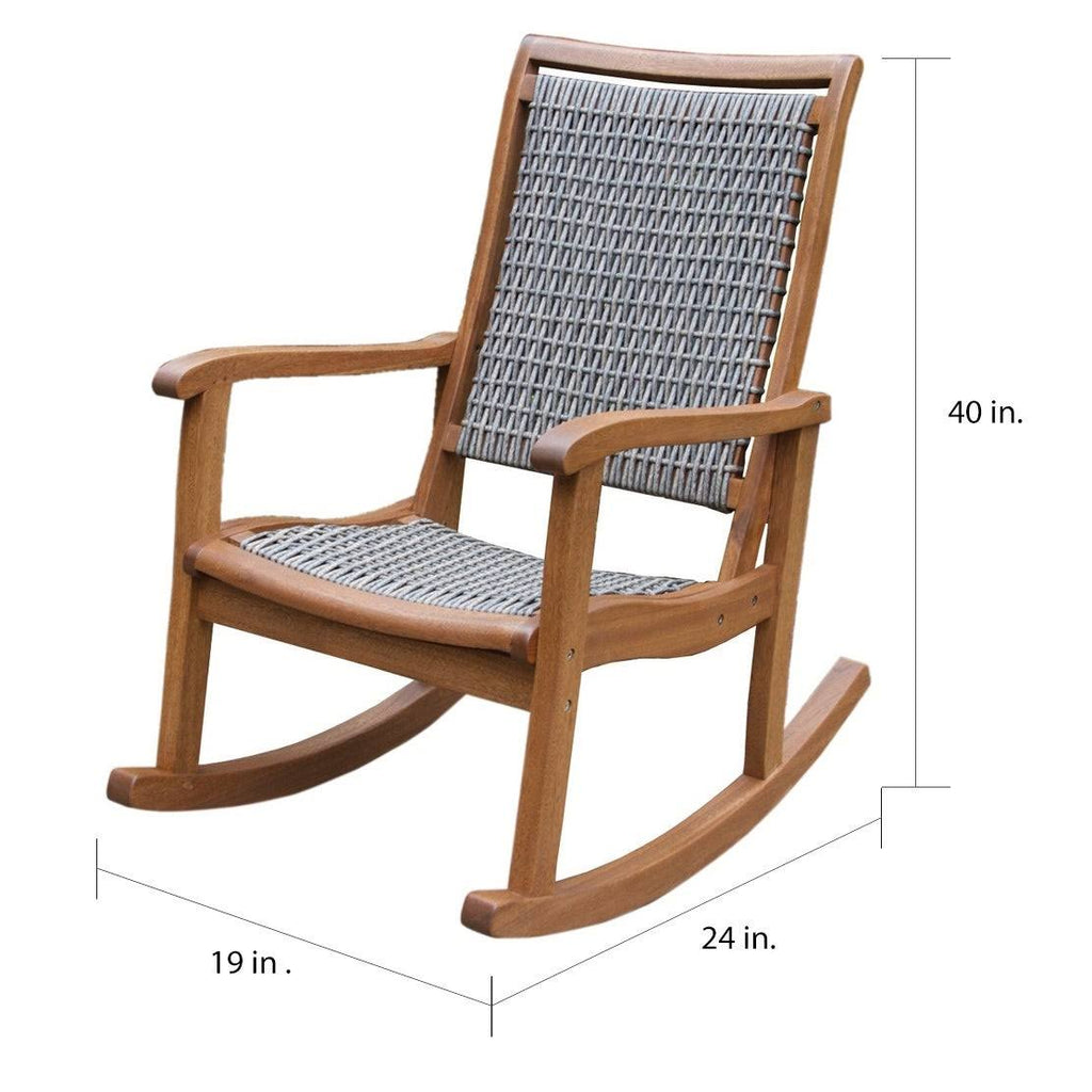 Brown Wicker Rocking Chair P379