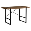 Walnut Black Metal Computer Desk B630449