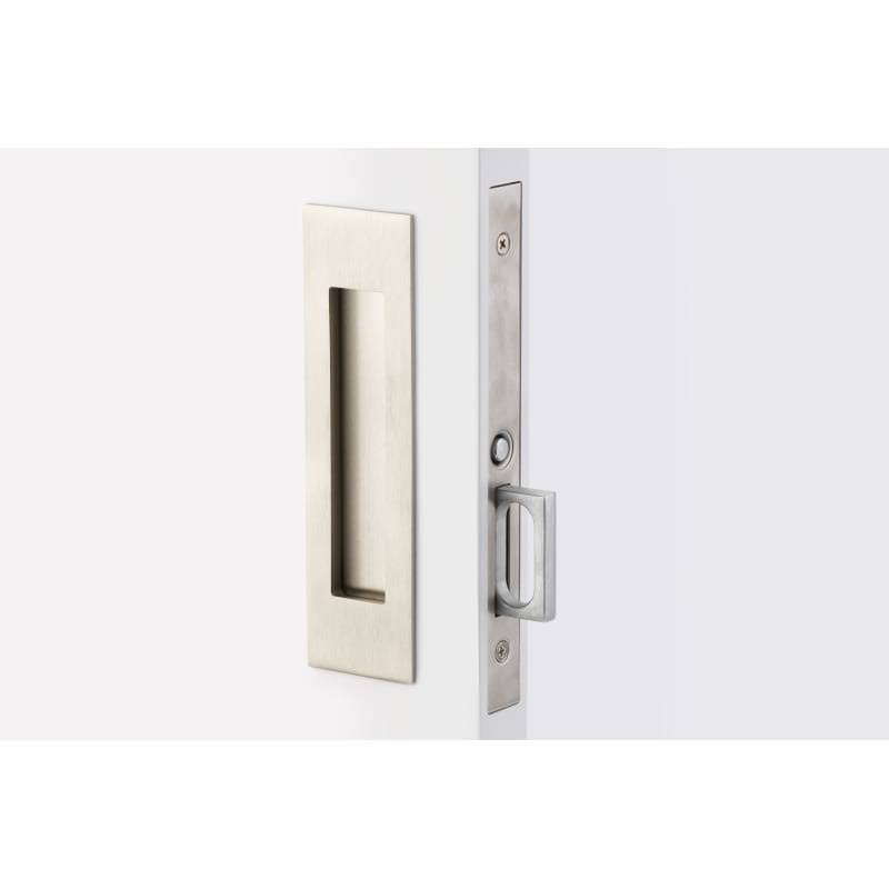 Narrow Modern Rectangular Tall Passage Pocket Door Pull Satin Nickel Sliding Door Hardware H87515