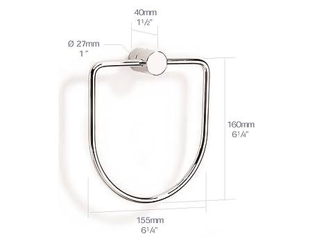 Polished Chrome Towel Ring Y7131