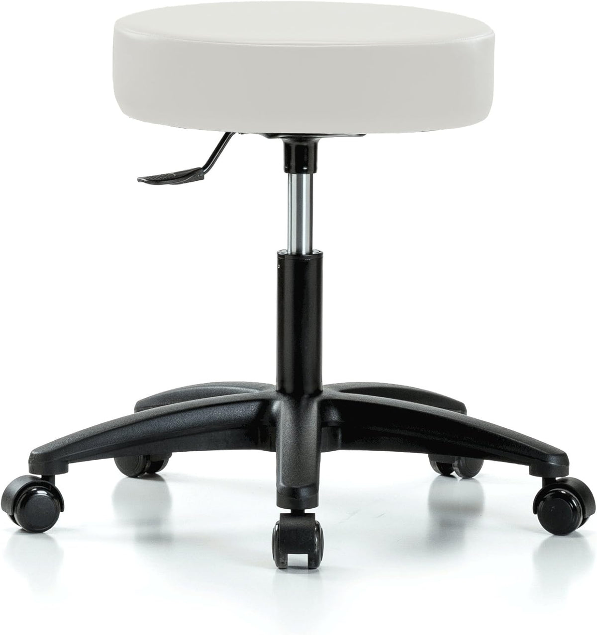 Rolling Swivel Stool with Foot Ring, Counter Height, Cinder Fabric J207082
