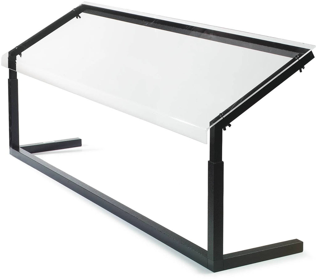 Black 48x22 Adjustable Single Sided Sneeze Guard F989342