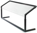 Black 48x22 Adjustable Single Sided Sneeze Guard F989342
