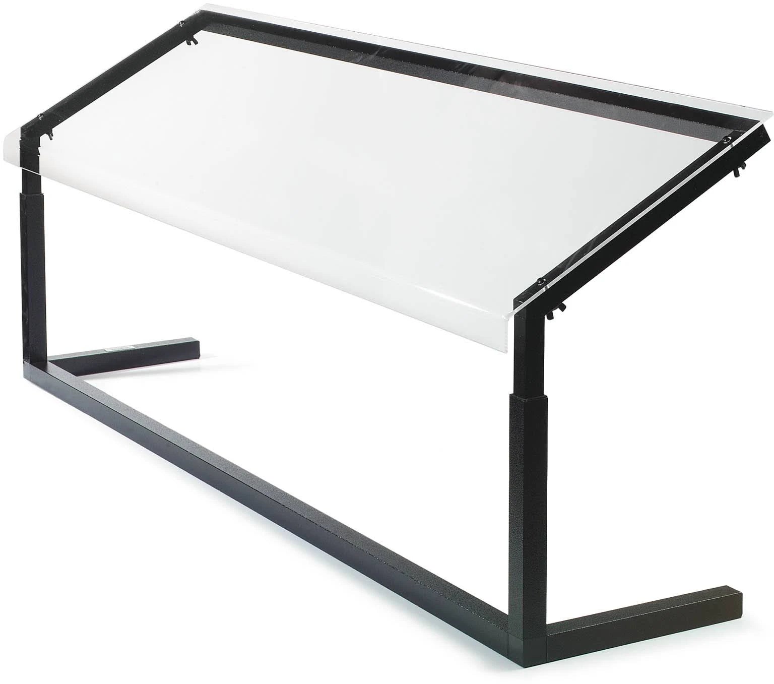 Black 48x22 Adjustable Single Sided Sneeze Guard F989342