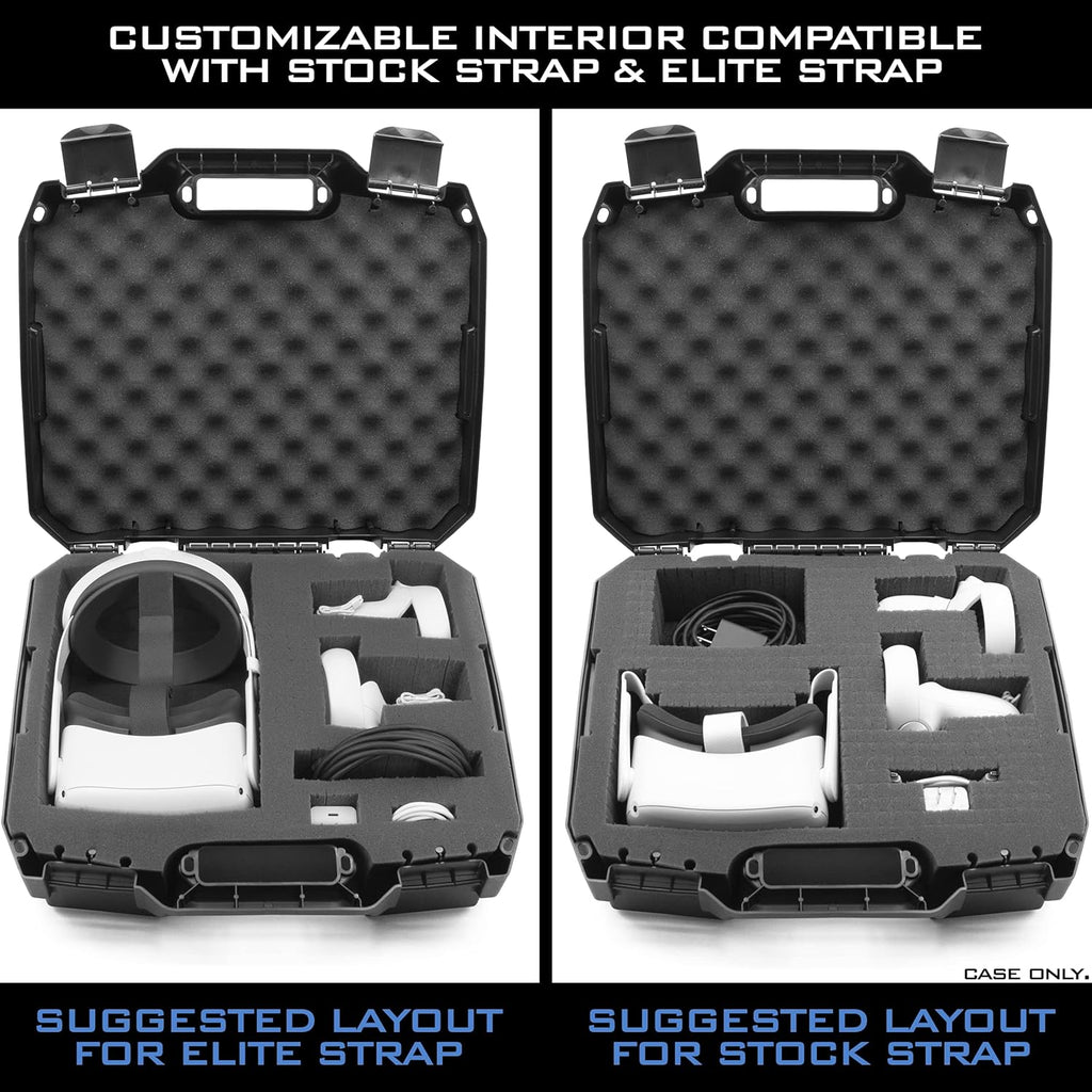 Hard Case for VR Gaming Headset with Customizable Foam I156090